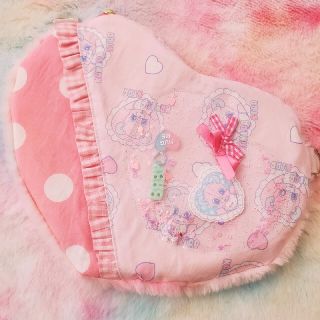 ハンドメイド♡ハートシャカシャカファーショルダーバッグ、ポーチ(外出用品)