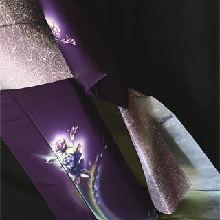 〈薄紫の洒落袋帯〉SALE リバーシブル　トール　織り出し　紫の帯　使える帯