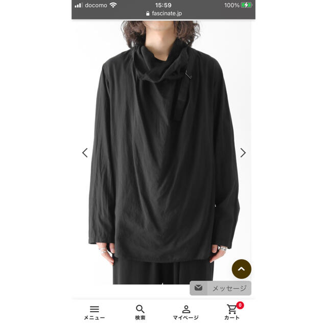 yohji yamamoto pullover drape shirt