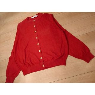 バーバリー(BURBERRY) カーディガン(レディース)(レッド/赤色系)の