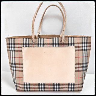 バーバリー(BURBERRY)の極美品 BURBERRY LONDON トートバッグ ハンドバッグ ノバチェック(トートバッグ)