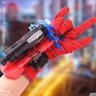 スパイダーマン ウェブシューター 子供用おもちゃ　手袋付き(キャラクターグッズ)