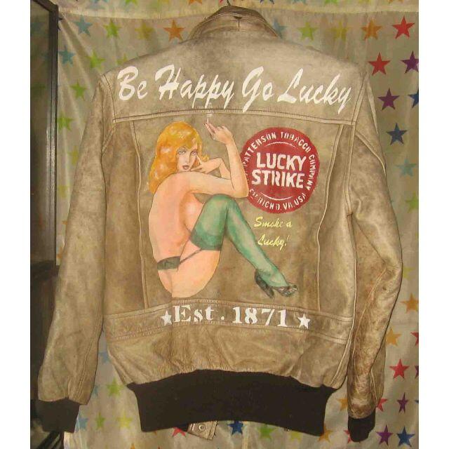 【激レア】LUCKY STRIKE レザージャケット vintageラムレザー