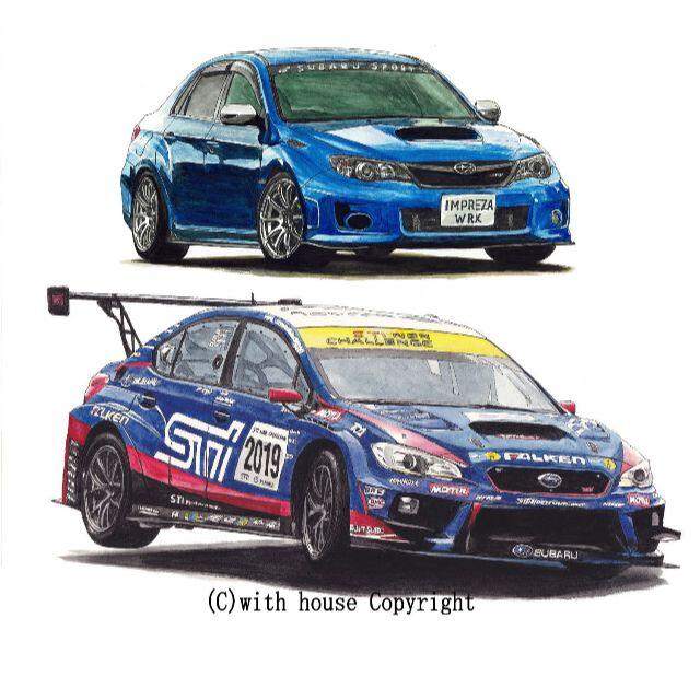 NC-1014 SUBARU WRX限定版画サイン額装作家平右ヱ門 1