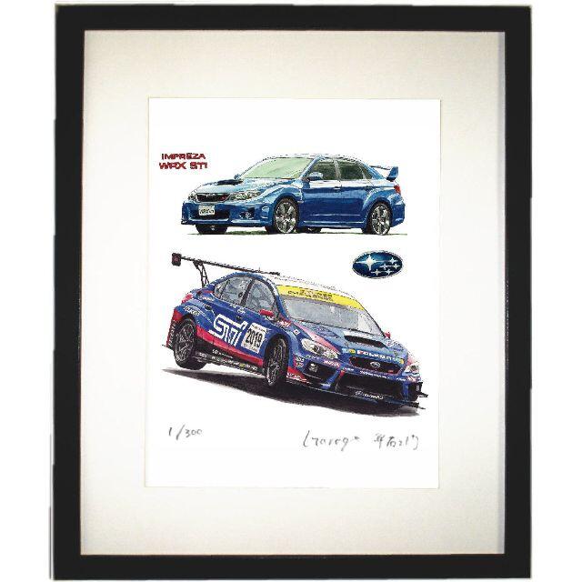 美術品/アンティークNC-1017インプレッサWRX/NBR24限定版画サイン額装作家平右ヱ門