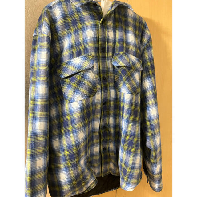Supreme Hooded Flannel Zip Up Shirt  L 1
