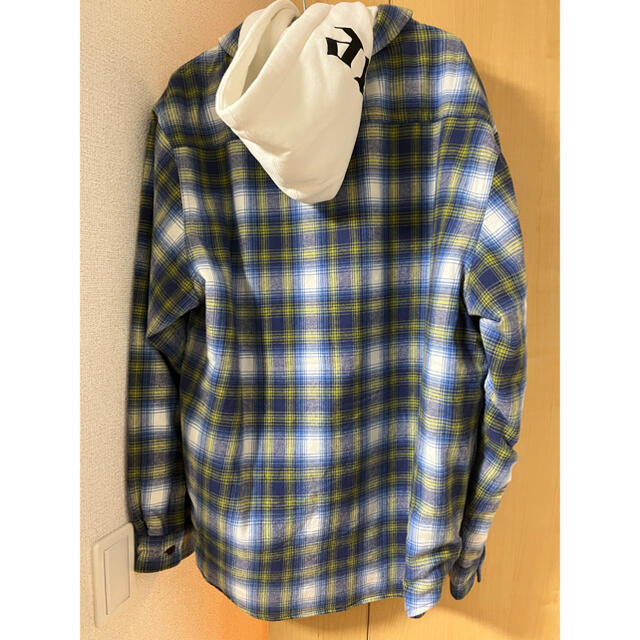 Supreme Hooded Flannel Zip Up Shirt  L 2