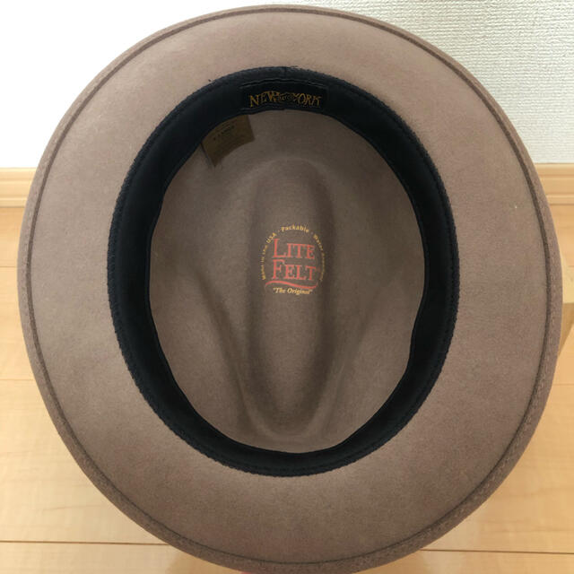 NEW YORK HAT(ニューヨークハット)のNewYorkHat 5319 フェルト中折れハット XL アーモンド メンズの帽子(ハット)の商品写真
