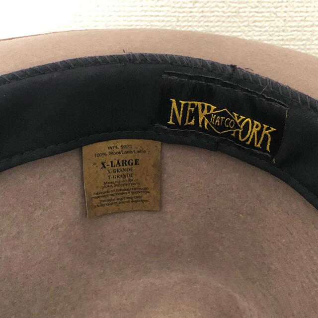 NEW YORK HAT(ニューヨークハット)のNewYorkHat 5319 フェルト中折れハット XL アーモンド メンズの帽子(ハット)の商品写真