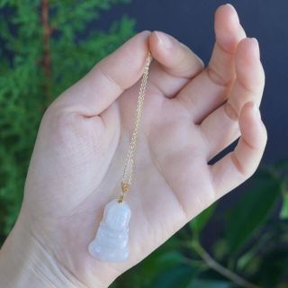 本翡翠 ミャンマー氷種⭐️18金ペンダント⭐️大日如来様