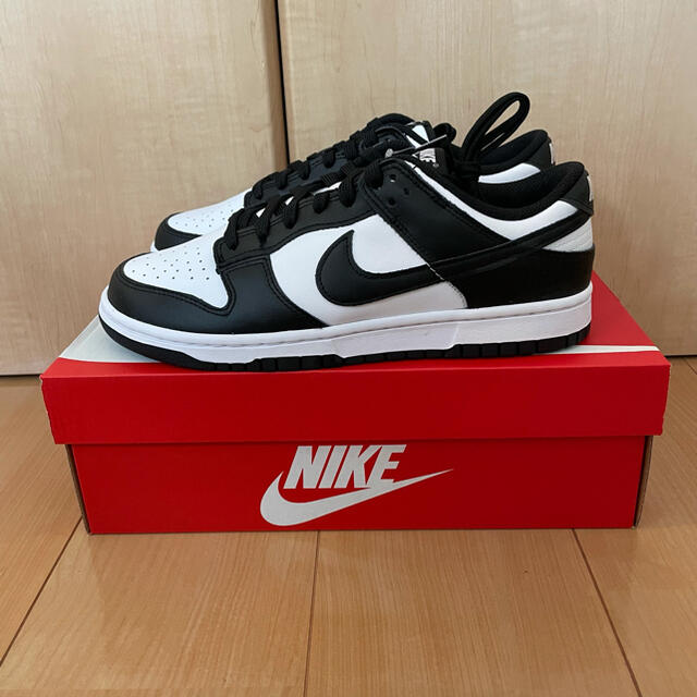 NIKE WMNS DUNK LOW "WHITE/BLACK" 27.0cm