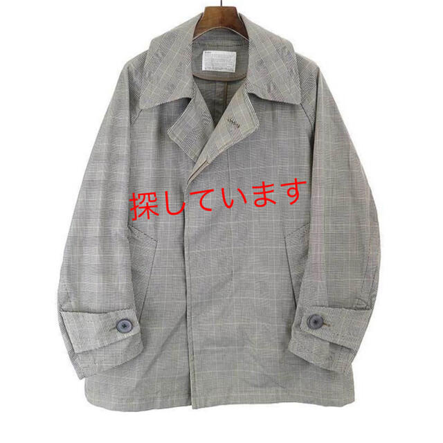 サイズ1希望　kolor カラー 19SS グレンチェックオーバーサイズコート