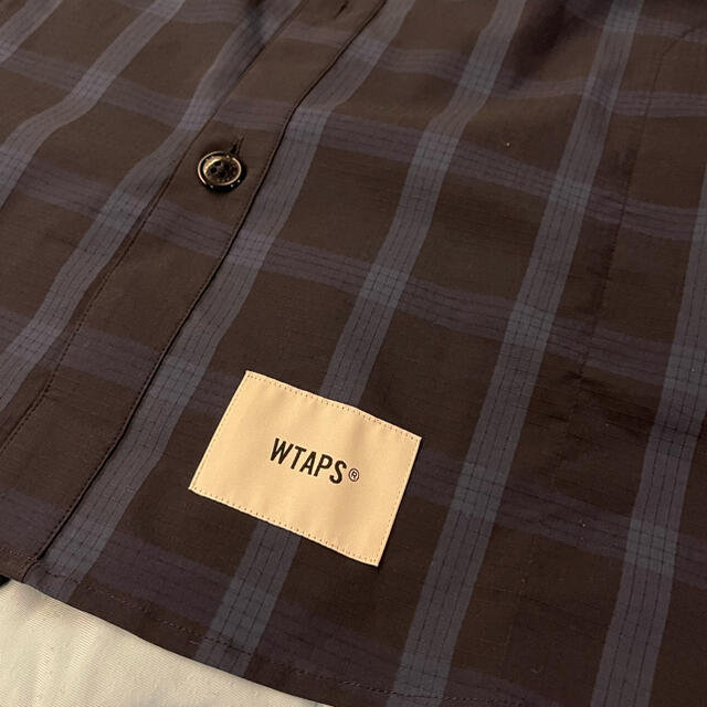 wtaps 2021モデル　チェックシャツ　ネイビー　M メンズのトップス(シャツ)の商品写真