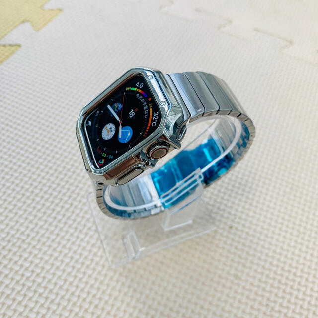 Apple Watch(アップルウォッチ)のアップルウォッチカバー バンド　アップルウォッチケースステンレスベルト メンズの時計(金属ベルト)の商品写真