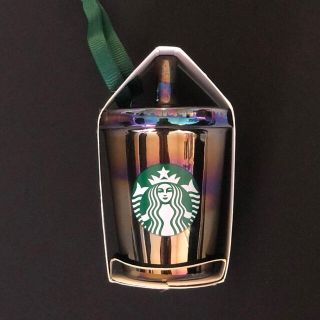 スターバックスコーヒー(Starbucks Coffee)の海外スターバックス★オーナメント★プリズム★オーロラ★メタリック★ゴールド(置物)