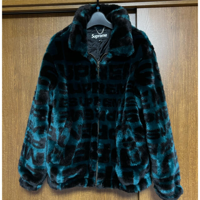 メンズsupreme faux fur repeater bomber jacket