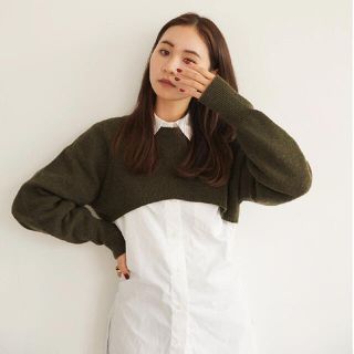 アメリヴィンテージ(Ameri VINTAGE)のRANDEBOO Half layered wool knit(ニット/セーター)