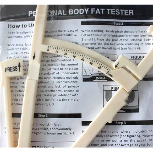 体脂肪キャリパー アイボリー 皮下脂肪の厚さ測定器 体脂肪率計測器具 新品 コスメ/美容のダイエット(その他)の商品写真