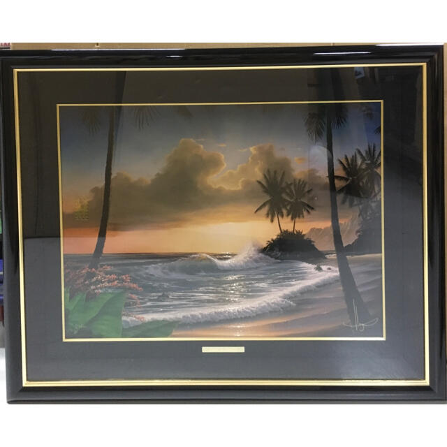 ランキング上位のプレゼント ジョン・アル・ホーグ 「サウスシーズラディアンス」版画 絵画 海 風景画 版画