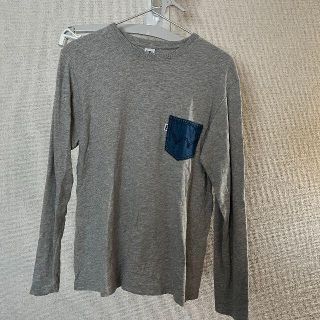 エドウィン(EDWIN)の【中古・古着】EDWIN Tシャツ 長袖 S グレー(Tシャツ/カットソー(七分/長袖))