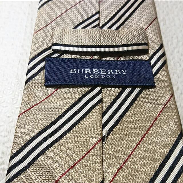 BURBERRY(バーバリー)のネクタイ BURBERRY LONDON 高級シルク 高級ブランド ストライプ メンズのファッション小物(ネクタイ)の商品写真