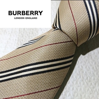 バーバリー(BURBERRY)のネクタイ BURBERRY LONDON 高級シルク 高級ブランド ストライプ(ネクタイ)