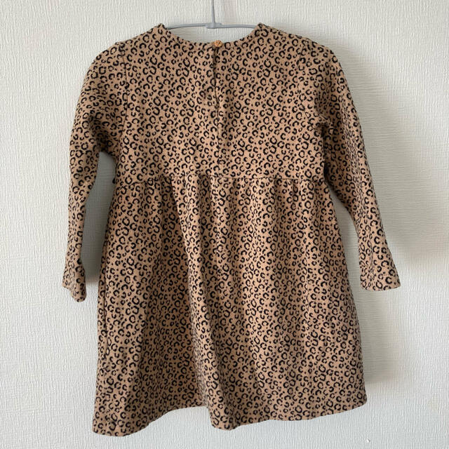 ZARA(ザラ)の【美品】ZARA ザラ　レオパード　ヒョウ柄　ワンピース　100㎝ キッズ/ベビー/マタニティのキッズ服女の子用(90cm~)(ワンピース)の商品写真