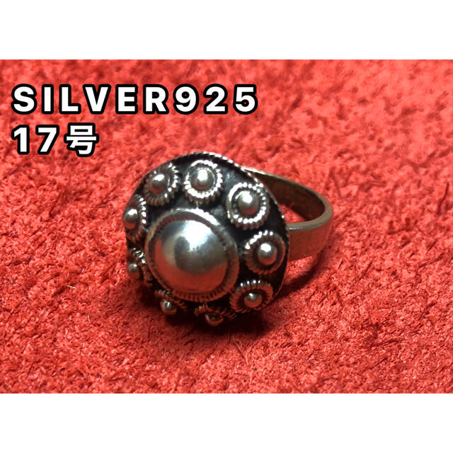 SILVER ボタンリング　タイ製　シルバー925指輪　オパール メンズのアクセサリー(リング(指輪))の商品写真