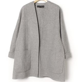 ザラ(ZARA)のZARA ザラ  ハーフコート　ジャケット　ノーカラーコート(ノーカラージャケット)