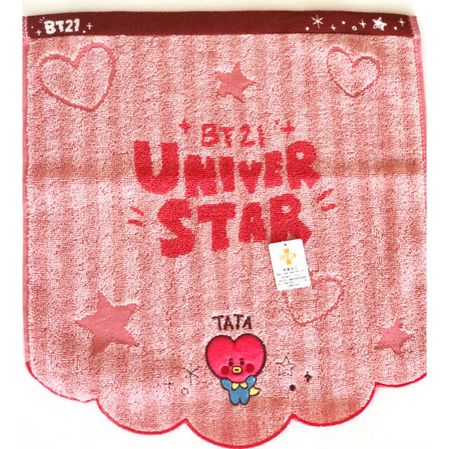 防弾少年団(BTS)(ボウダンショウネンダン)のBT21 ハンドタオル TATA ハンカチ ミニタオル BTS 35×35 エンタメ/ホビーのおもちゃ/ぬいぐるみ(キャラクターグッズ)の商品写真