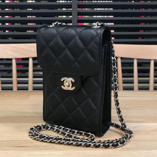 CHANEL - 新品未使用 シャネル マトラッセ ミニチェーンショルダーバッグ スマホケース