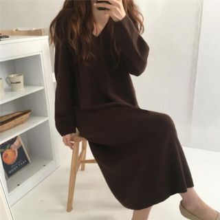 【SALE⭐︎】ゆるニット ガーリーワンピース˖✧꙳(ロングワンピース/マキシワンピース)