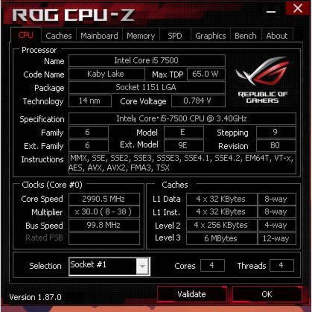 [値下げ]自作パソコン i5-7500 DDR4 16Gb 240SSD+1TB 2