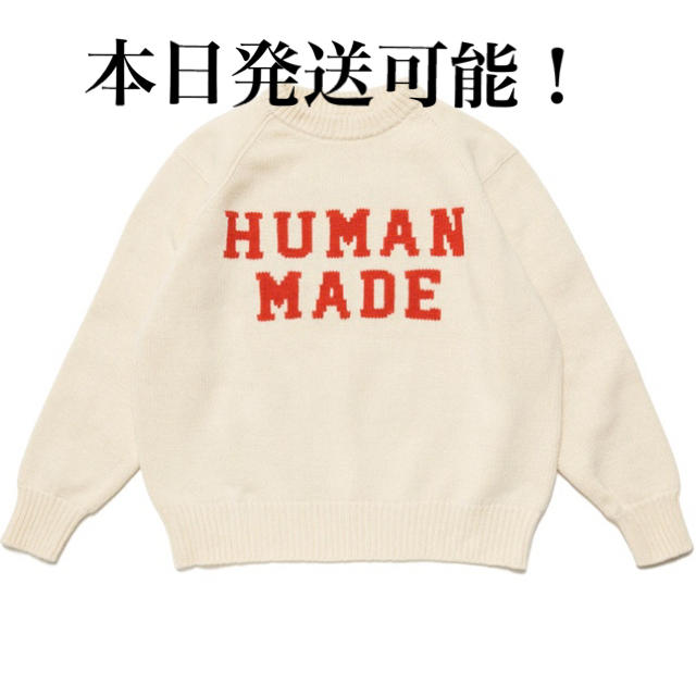 【新作からSALEアイテム等お得な商品満載】 キムタク着用品 Human made ラグランスリーブニット Mサイズ ニット/セーター