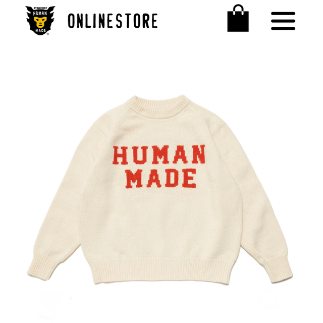 新品 HUMAN MADE RAGLAN CREWNECK XL