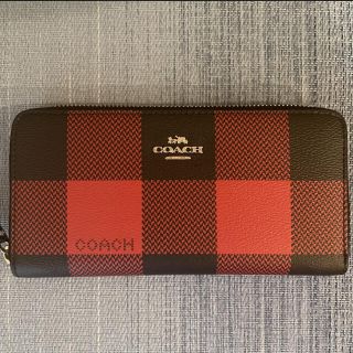 コーチ(COACH)のcoach（コーチ）　長財布　レッド×ブラック(財布)