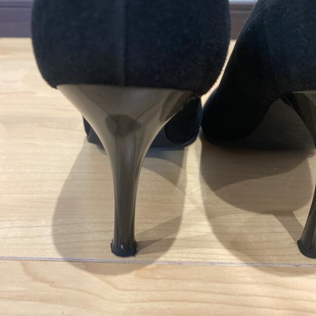 DIANA(ダイアナ)のしょん様専用〆DIANA 9cmヒール　スエード ブラック 24.5cm レディースの靴/シューズ(ハイヒール/パンプス)の商品写真