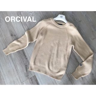 オーシバル(ORCIVAL)の美品！オーシバル★ロゴワッペン付き！綿素材セーター★(ニット/セーター)