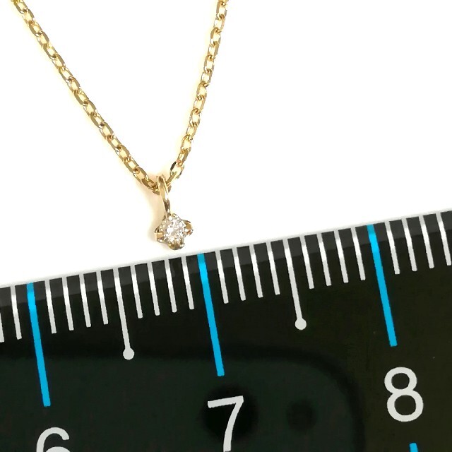 NOJESS(ノジェス)のノジェス K10YG 一粒ダイヤモンドネックレス レディースのアクセサリー(ネックレス)の商品写真