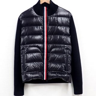 モンクレール(MONCLER)のMONCLER アウター ニットコンビダウン  ブラック(ダウンジャケット)