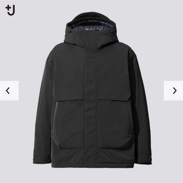 極美品 UNIQLO ユニクロ +J ハイブリッド ダウン ジャケット L 黒