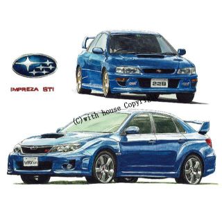 NC-1006インプレッサS201/WRX限定版画 直筆サイン額装●作家平右ヱ門