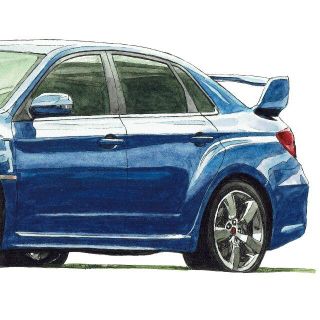 NC-1022インプレッサ22B/WRX限定版画 サイン額装●作家平右ヱ門