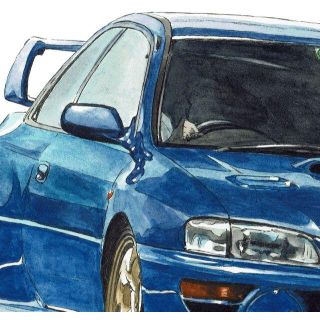 NC-1026インプレッサ22B/S203限定版画 直筆サイン額装●作家平右ヱ門