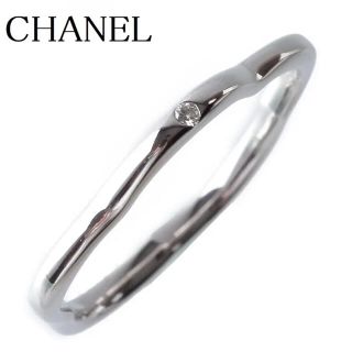 シャネル(CHANEL)のシャネル　カメリアリング　WG 1PD #47 【2865】(リング(指輪))