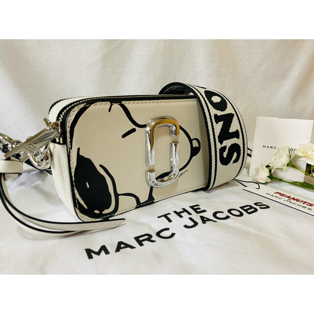 MARC JACOBS スヌーピーコラボ スナップショット ブルーマルチ バッグ