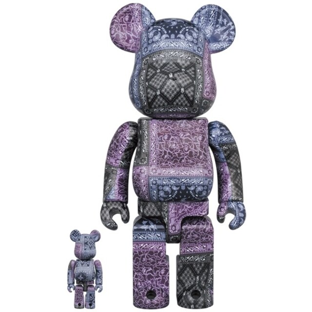 MEDICOM TOY(メディコムトイ)のBAPE BANDANA BE@RBRICK 100% & 400% エンタメ/ホビーのフィギュア(その他)の商品写真