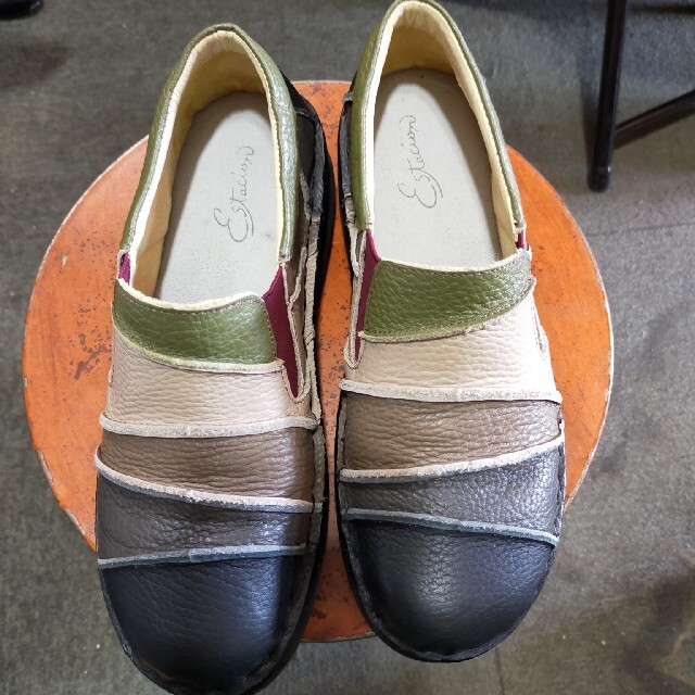 Estacion レザー靴　L 新品 レディースの靴/シューズ(ローファー/革靴)の商品写真