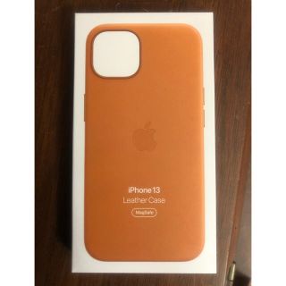 アイフォーン(iPhone)のiPhone 13レザーケース - ゴールデンブラウン　純正ケース(iPhoneケース)