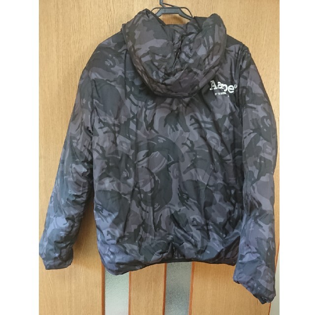 A BATHING APE(アベイシングエイプ)のaape camo ダウンジャケット リバーシブル 黒  メンズのジャケット/アウター(ダウンジャケット)の商品写真